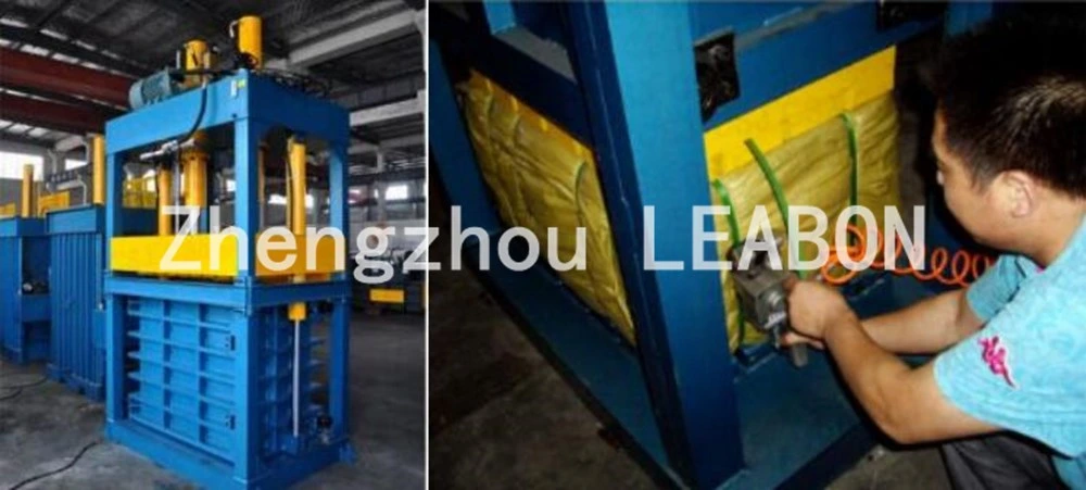 60t-100t Hydraulic Baler Vertical Press Used Clothes Cotton Compressing Baler Machine for Sale