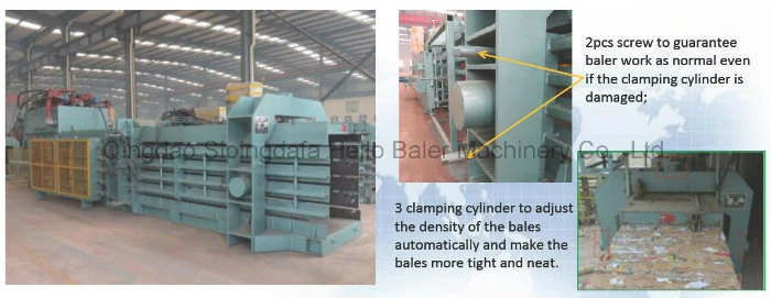 Waste paper baler for automatic baling waste paper cardboard plastic metal tyre scrpas recycling