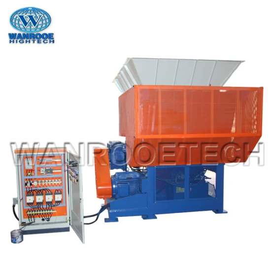 Single Shaft HDPE Lumps Pipe Plastic E-Waste Wood Metal Material Plastic Film Bottle Bag Barrel Block Woven Bag Tons Bag Raffia Bag Shredder Machine